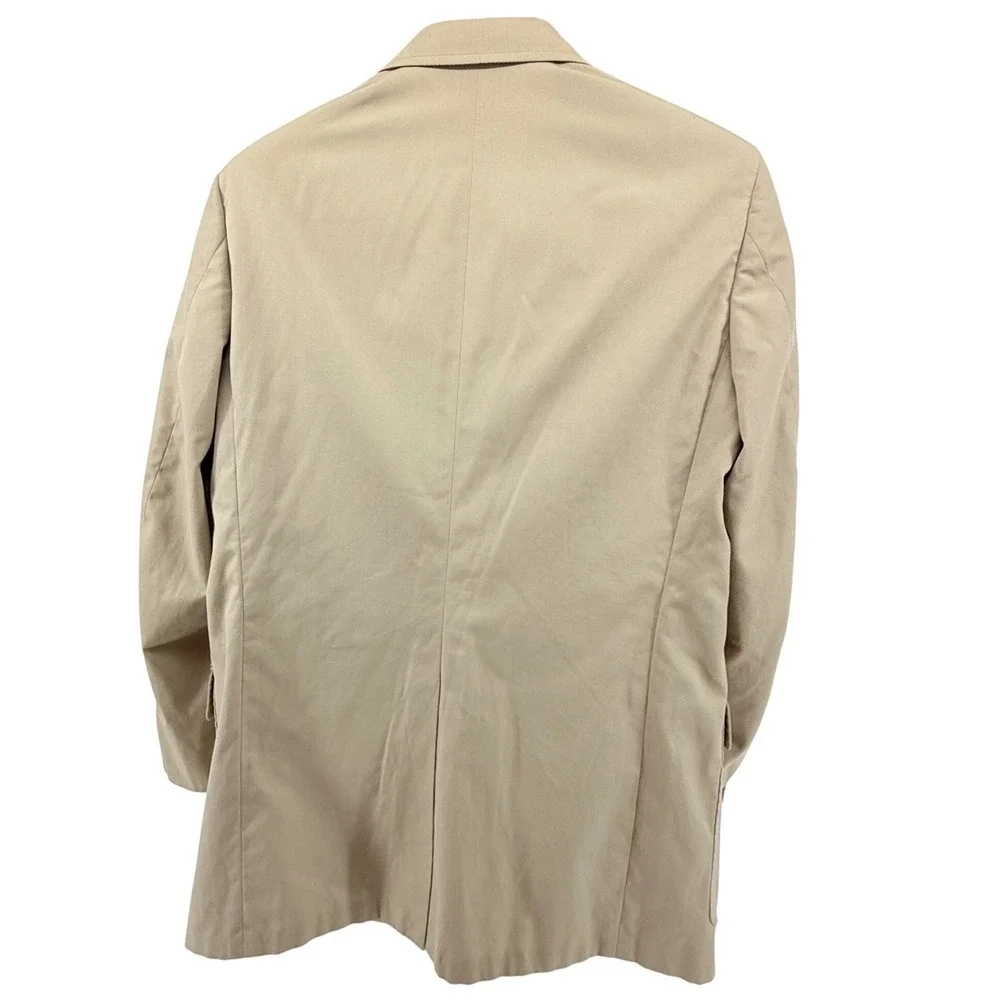 Brooks Brothers Vintage Mens 42L Tan Cotton 3-Button Blazer USA‎ Made washable